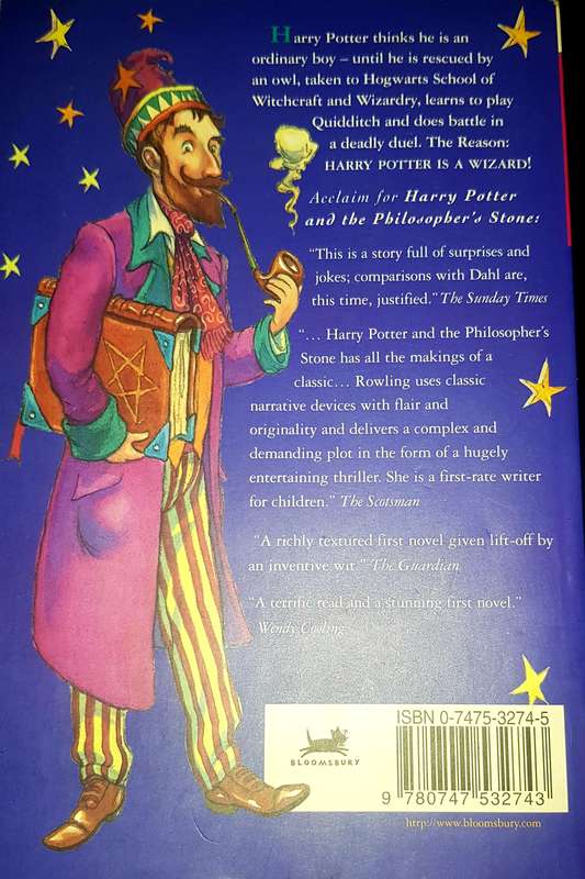 Harry Potter (Joanne Rowling Error) Philosopher's Stone