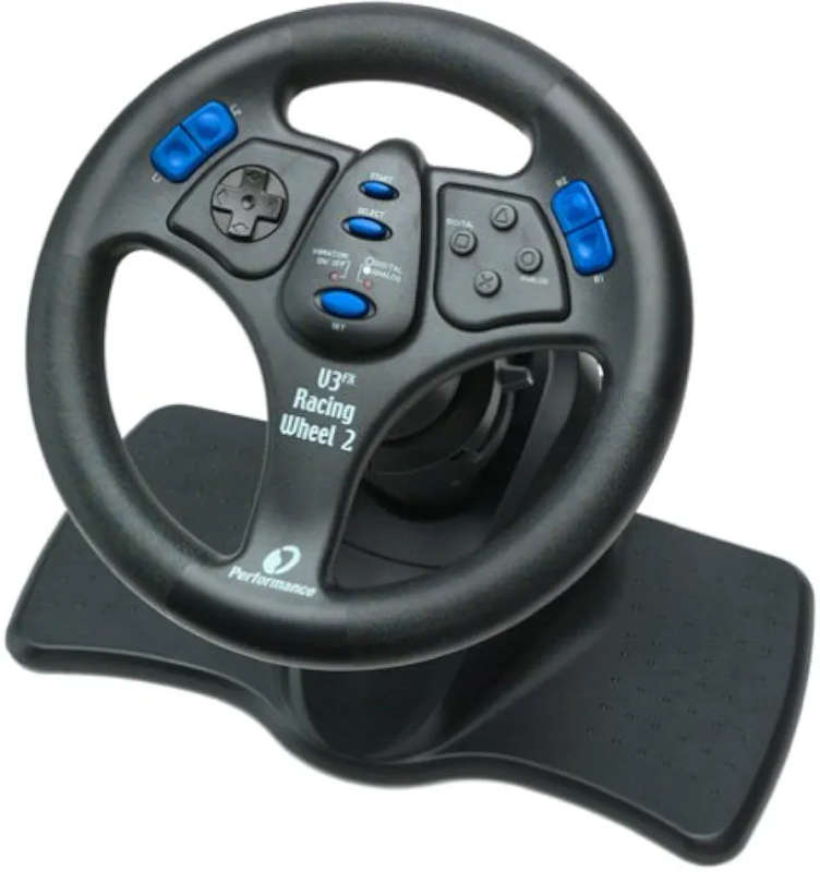 RACING WHEEL 2 Sony PS1 PS2 Steering Controller PS1 PS2
