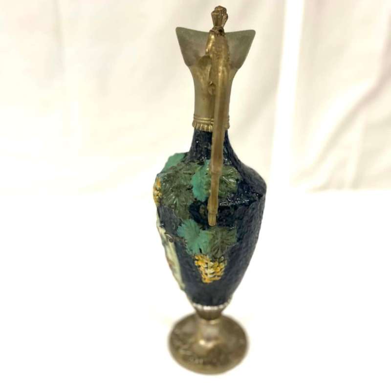 ITALIAN DECANTER HAND PAINTED MADE IN ITALY VIETATA CC ART 2598