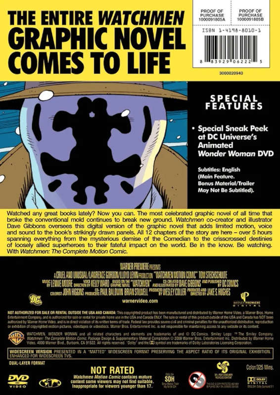 Watchmen Motion Comics DVD