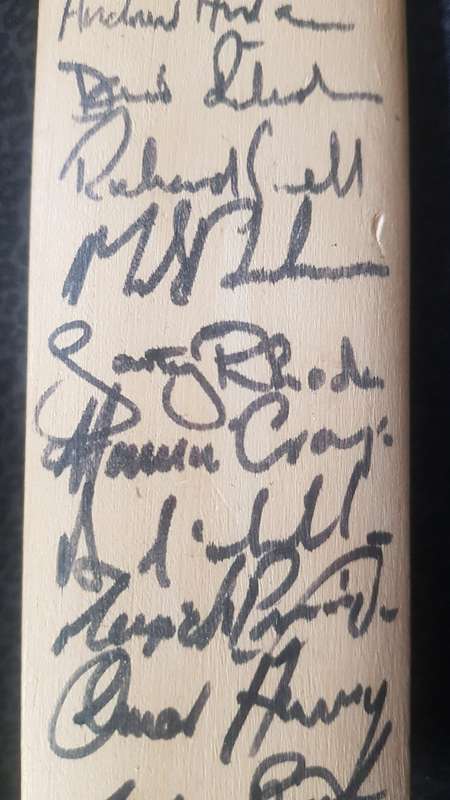 Cricket Signed Bat Proteas 1992 WC Cricket Team
