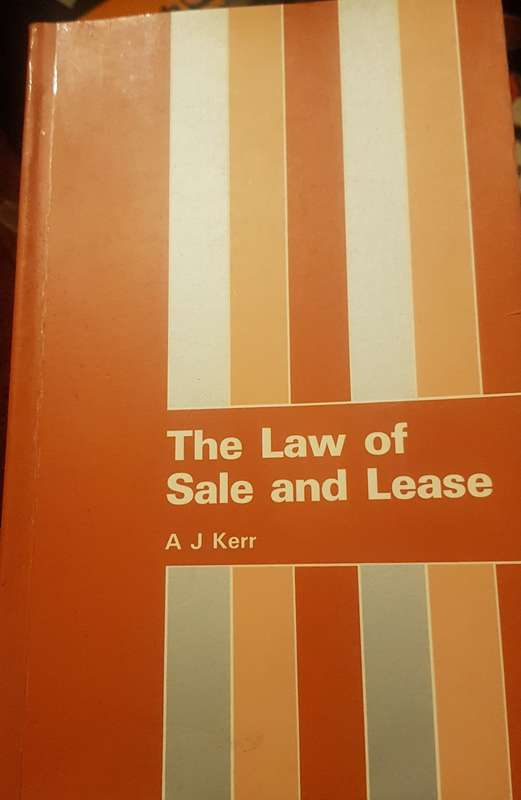 Law of Sale and Lease by A.J. Kerr