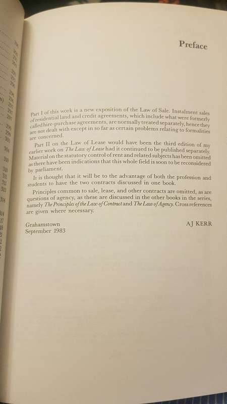 Law of Sale and Lease by A.J. Kerr