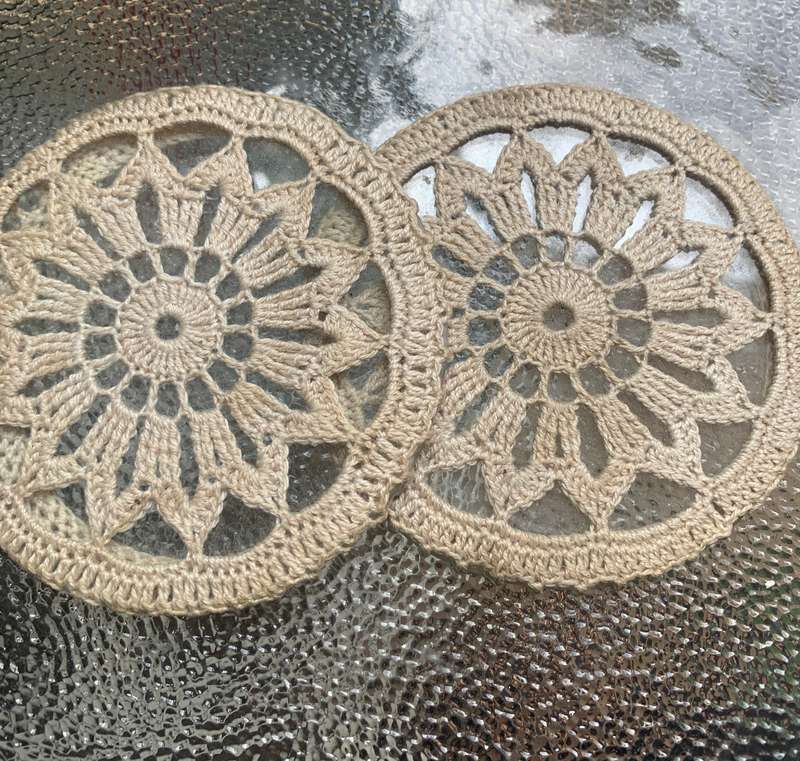 Vintage glass coasters
