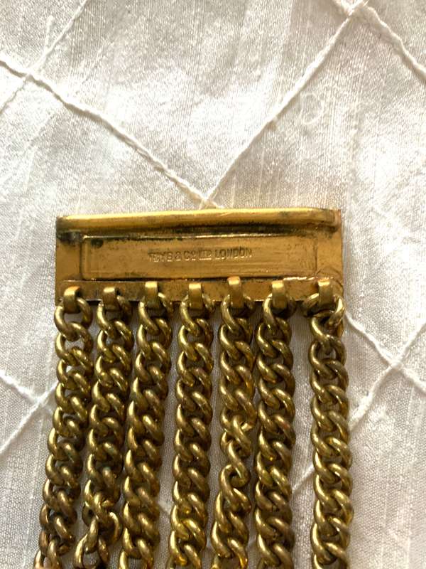 Freemason accessory Masonic Apron Chain Tassels Gold Finish. Made in England