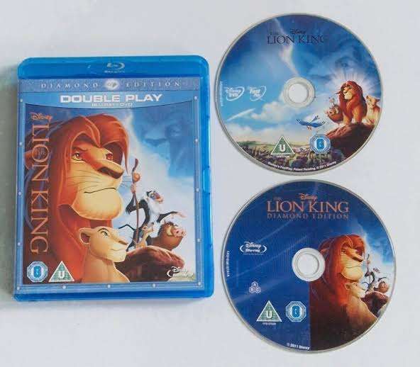The Lion King Blue Ray Double Pack Blue Ray plus Dvd
