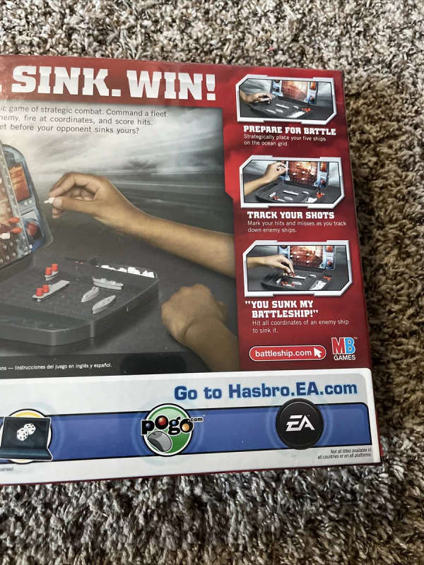 Hasbro Battleship Boardgame The Original Naval Combat Game Hasbro