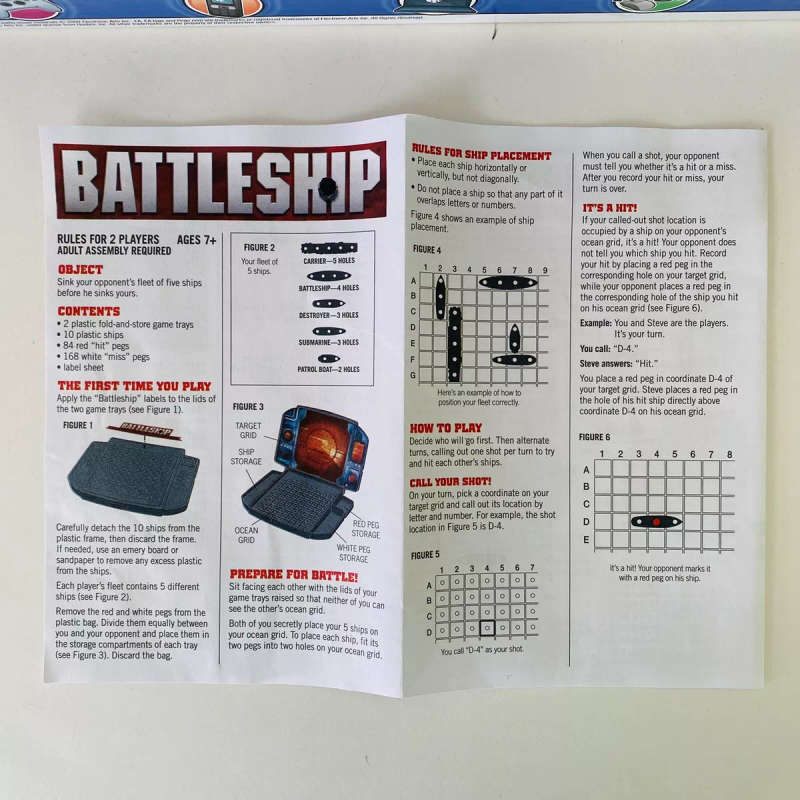 Hasbro Battleship Boardgame The Original Naval Combat Game Hasbro