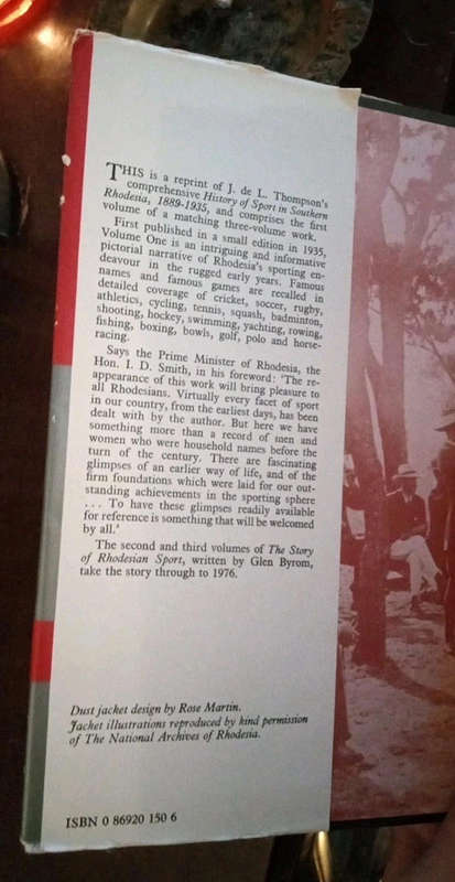 THE STORY of RHODESIAN SPORT  1889 - 1935