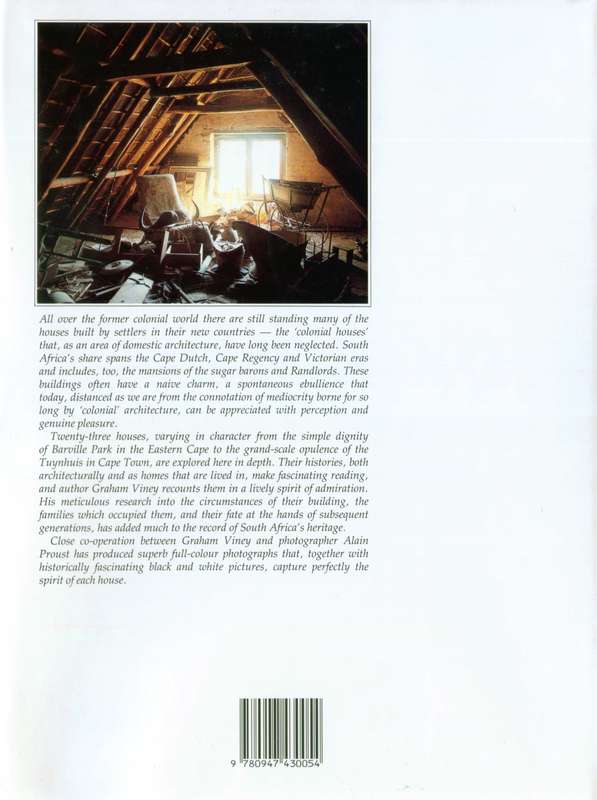 Colonial Houses of South Africa Africana First Edition Africana