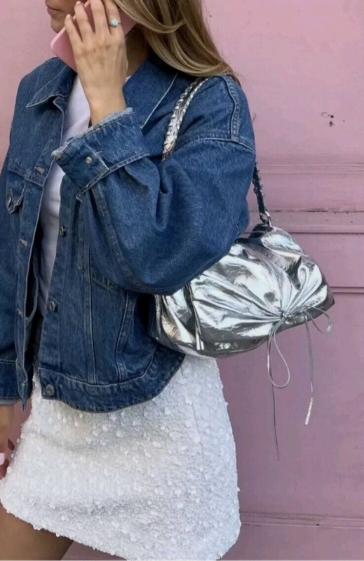 Silver Zara Crossbody Bag
