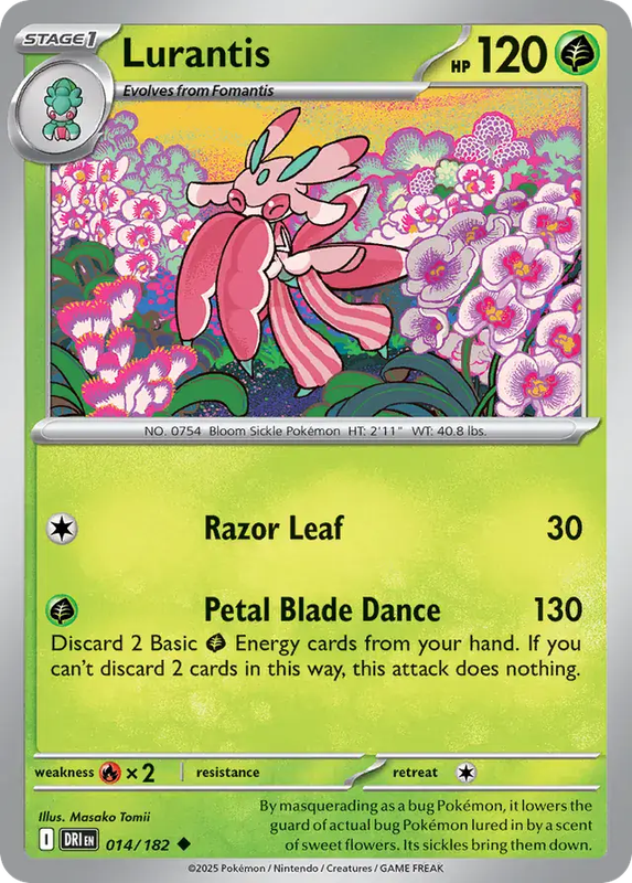 Pokemon Card - Lurantis 014/182 - Uncommon - Destined Rivals - NM