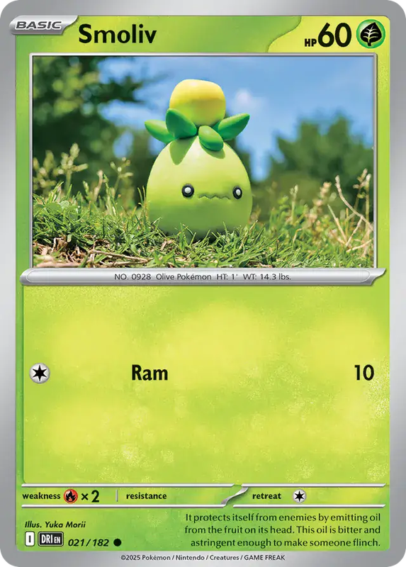 Pokemon Card - Smoliv 021/182 - Common - Destined Rivals - NM