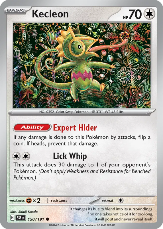 Pokemon Card - Kecleon 150/191 - Common - Surging Sparks  NM