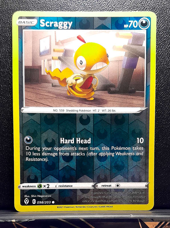 Pokemon Cards - Scraggy 098/203 - Reverse Holo - Sword & Shield Evolving Skies NM