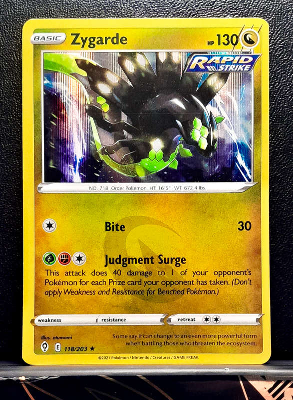 Pokemon Cards - Zygarde 118/203 - Holo Rare - Sword & Shield Evolving Skies NM