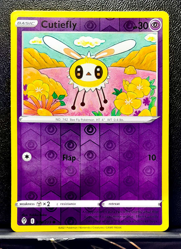 Pokemon Cards - Cutiefly 078/203 - Reverse Holo - Sword & Shield Evolving Skies NM