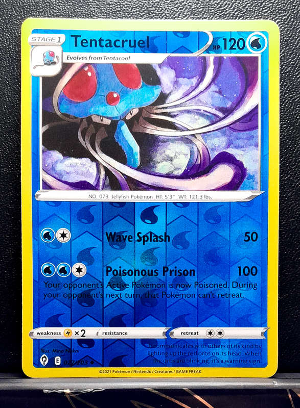 Pokemon Cards - Tentacrule 027/203 - Reverse Holo - Sword & Shield Evolving Skies NM