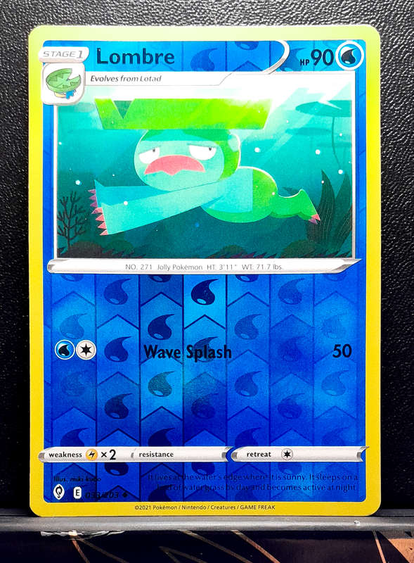 Pokemon Cards - Lombre 033/203 - Reverse Holo - Sword & Shield Evolving Skies NM