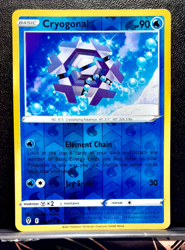 Pokemon Cards - Cryogonal 043/203 - Reverse Holo - Sword & Shield Evolving Skies NM