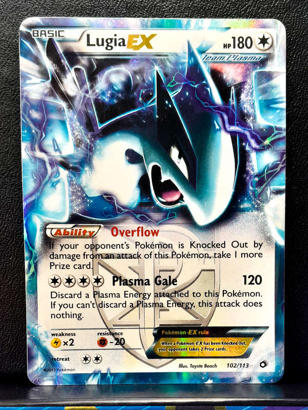 Pokemon Card - Lugia EX 102/113 - Holofoil rare -  Legendary Treasures (2013)