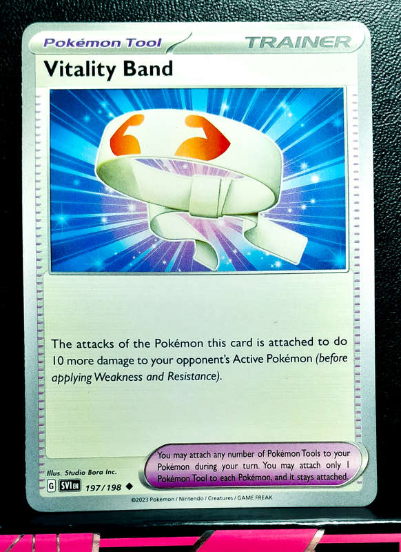 Pokemon Card - Vitality Band 197/198 - Trainer - Scarlett & Violet Base Set