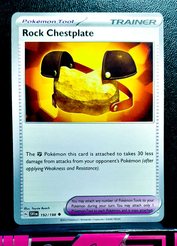 Pokemon Card - Rock Chestplate 192/198 - Trainer - Scarlett & Violet Base Set