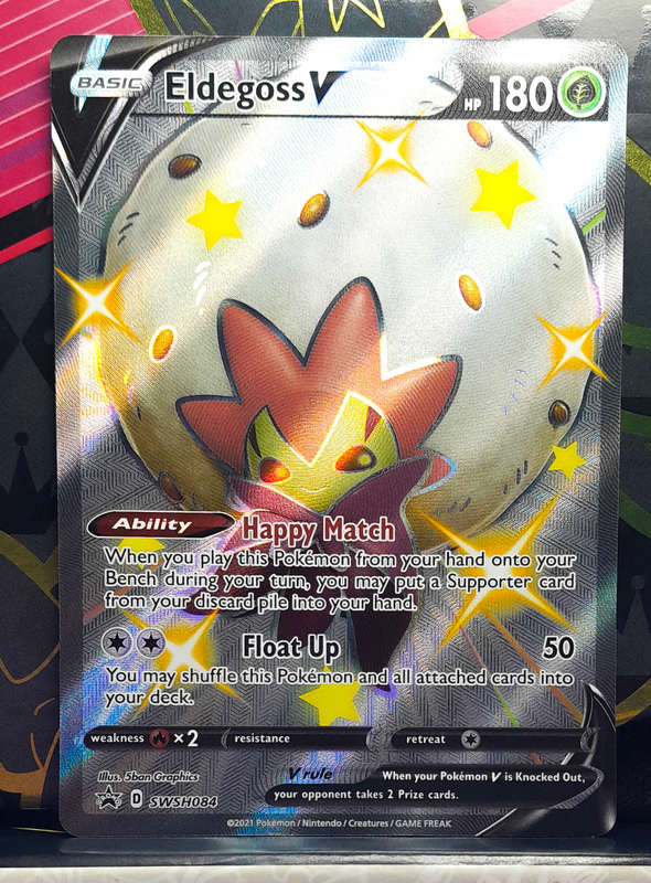 Pokemon Card - Eldegoss V SWSH084 - Shiny Vault Textured Holo - Sword & Shield Black Star Promo