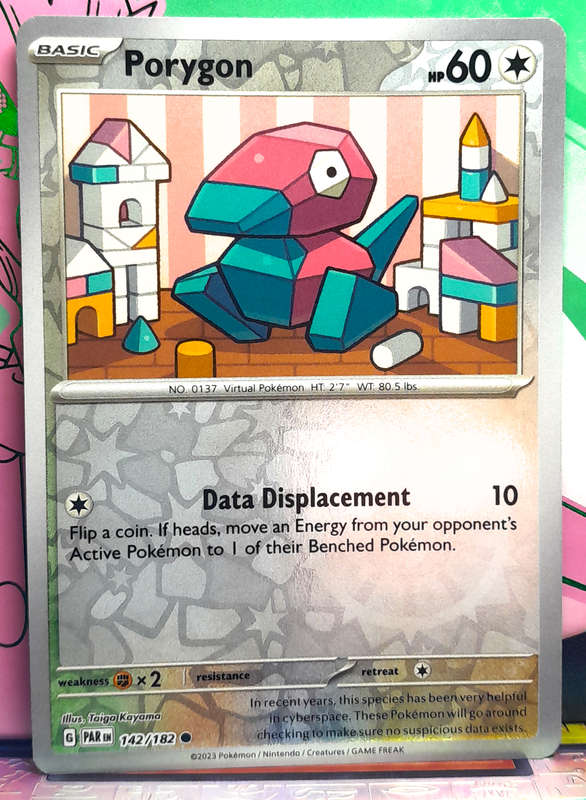 Pokemon Card - Porygon 142/182 - Reverse Holofoil - Paradox Rift NM