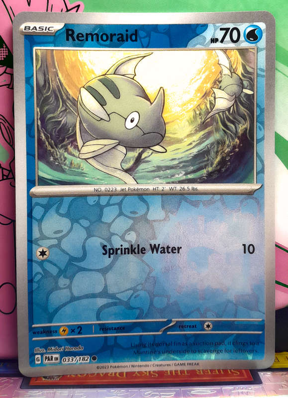 Pokemon Card - Remoraid 033/182 - Reverse Holofoil - Paradox Rift NM
