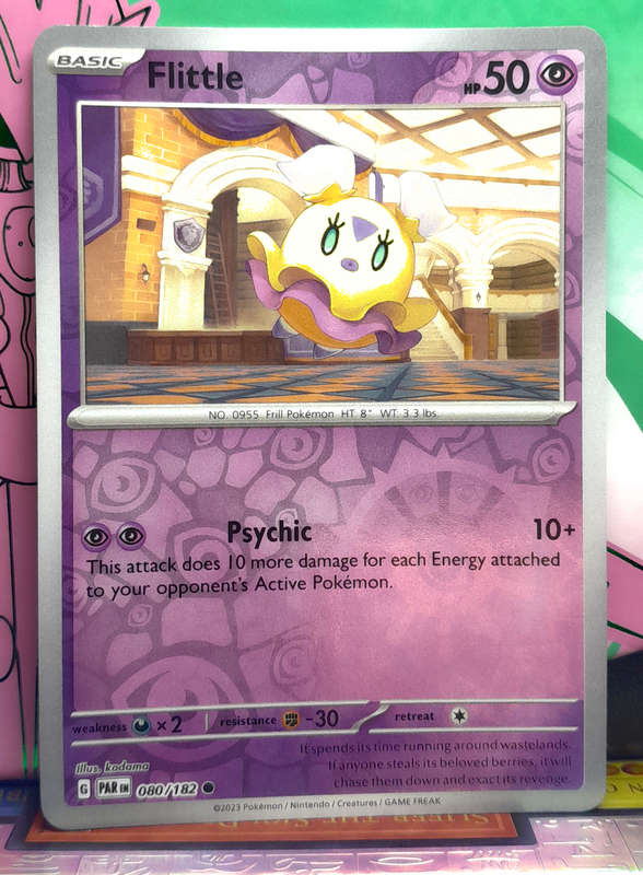 Pokemon Card - Flittle 080/182 - Reverse Holofoil - Paradox Rift NM