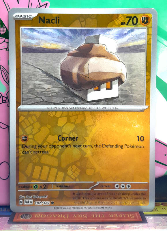 Pokemon Card - Nacli 102/182 - Reverse Holofoil - Paradox Rift NM