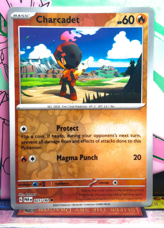 Pokemon Card - Charcadet 025/182 - Reverse Holofoil - Paradox Rift NM