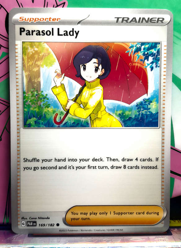 Pokemon Card - Parasol Lady 169/182 - Trainer - Paradox Rift NM