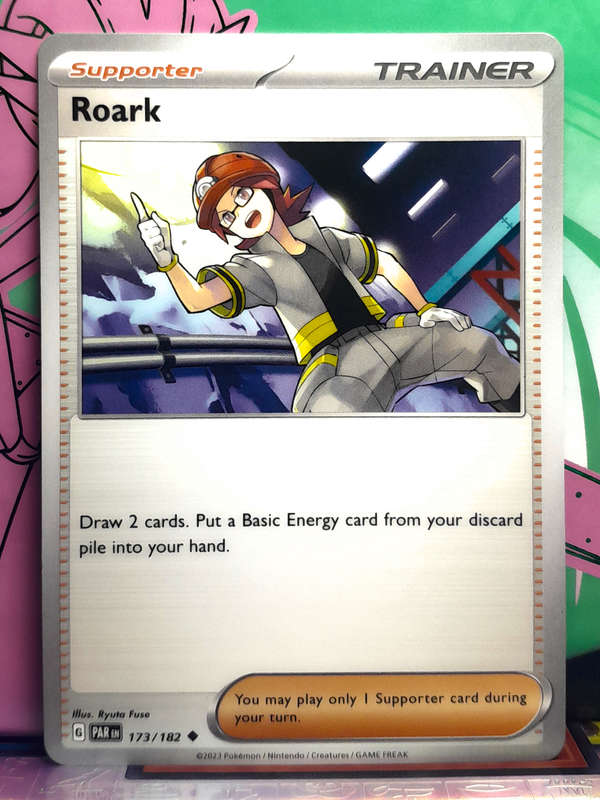 Pokemon Card - Roark 173/182 - Trainer - Paradox Rift NM