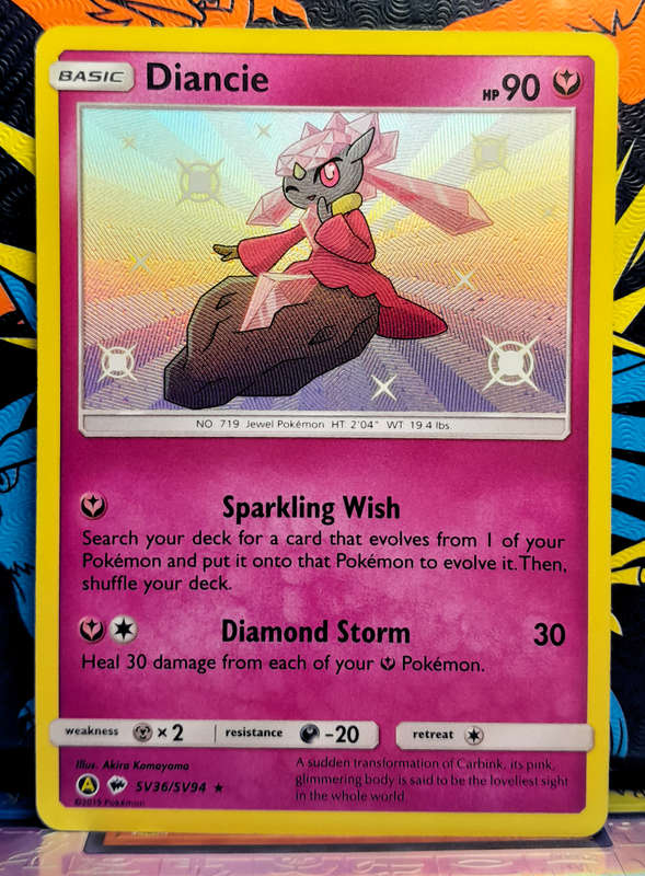 Pokemon Card - Diancie SV36/SV94 - Shiny Vault - Hidden Fates