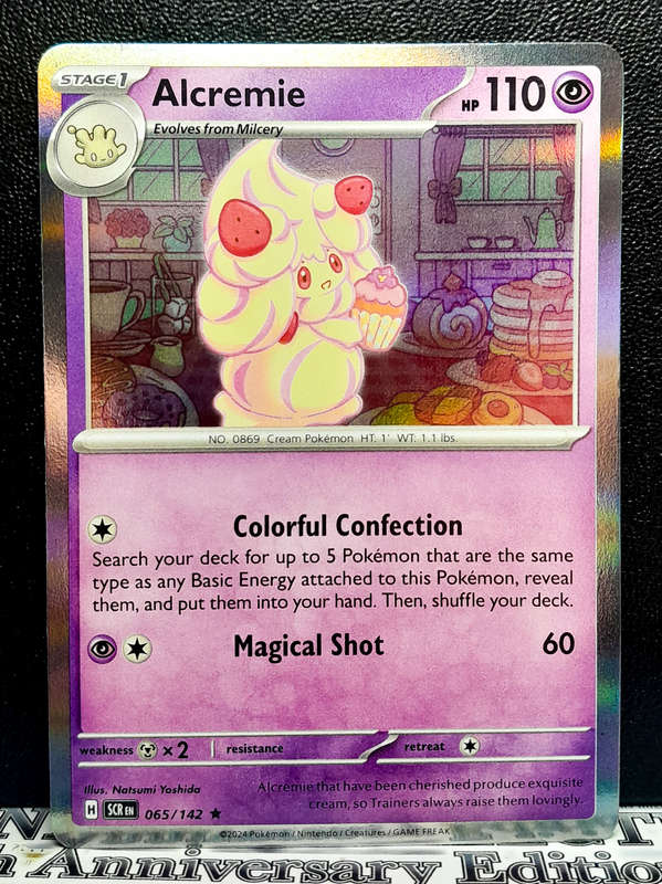 Pokemon Card - Alcremie 065/142 - Holofoil Rare - Stellar Crown NM