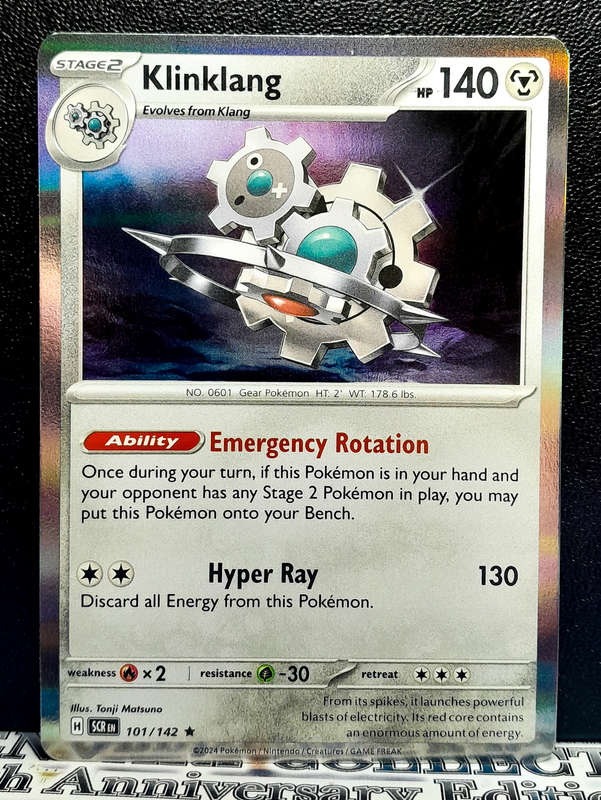 Pokemon Card - Klinklang 101/142 - Holofoil Rare - Stellar Crown NM