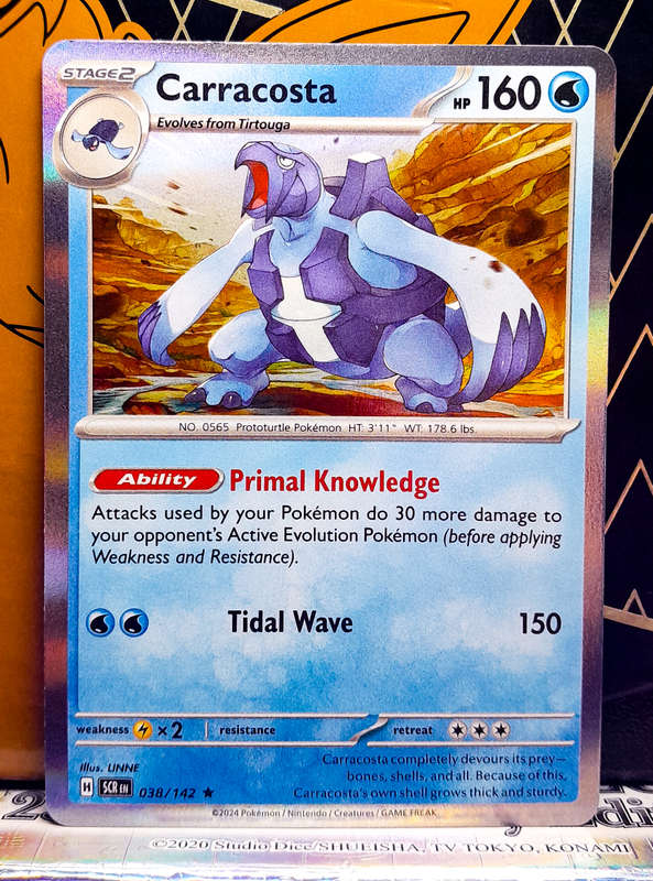 Pokemon Card - Carracosta 038/142 - Holofoil Rare - Stellar Crown NM