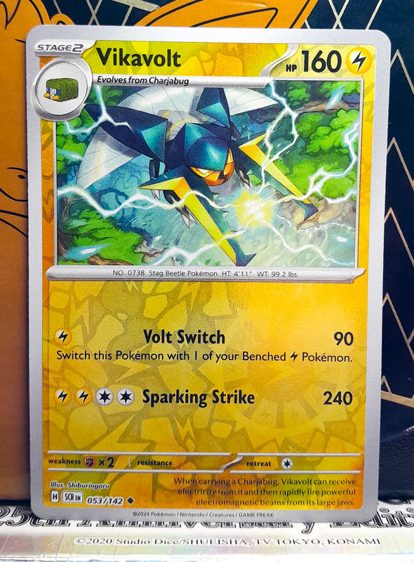 Pokemon Card - Vikavolt 053/142 - Reverse Holofoil - Stellar Crown NM