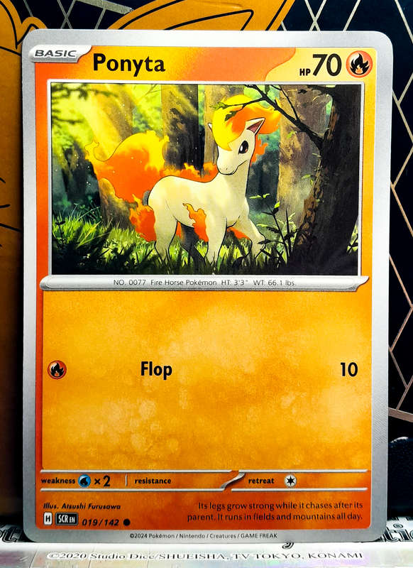 Pokemon Card - Ponyta 019/142 - Common - Stellar Crown NM