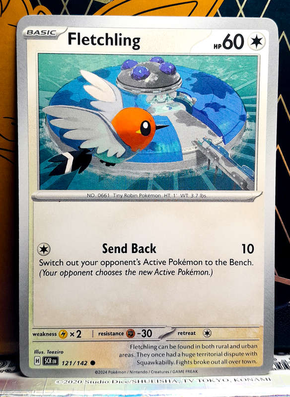 Pokemon Card - Fletchling 121/142 - Common - Stellar Crown NM