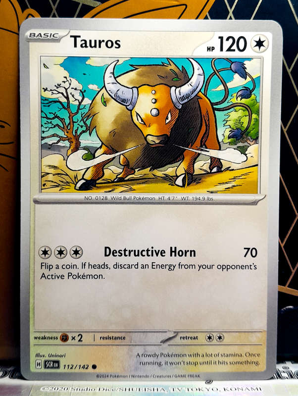 Pokemon Card - Tauros 112/142 - Common - Stellar Crown NM
