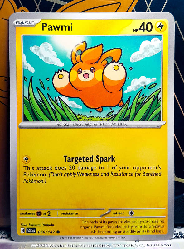 Pokemon Card - Pawmi 056/142 - Common - Stellar Crown NM