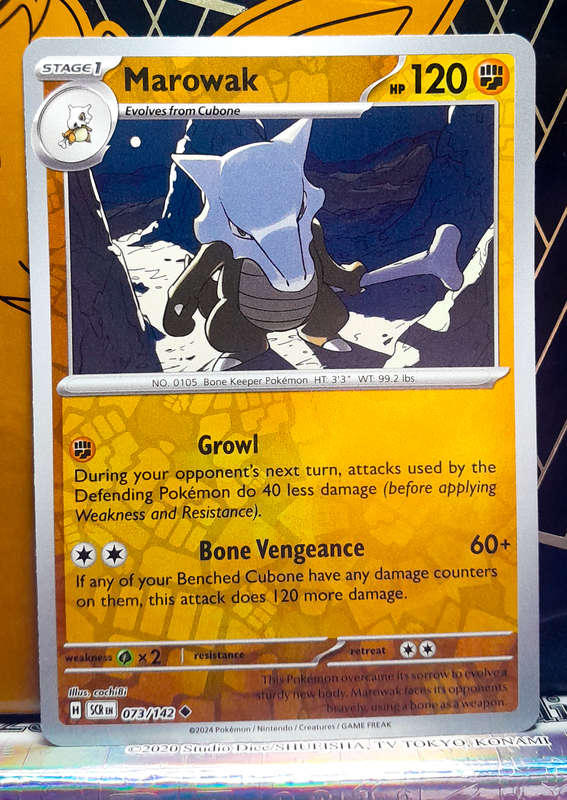Pokemon Card - Marowak 073/142 - Reverse Holofoil - Stellar Crown NM