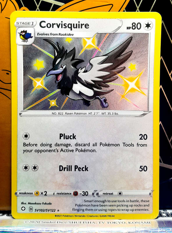 Pokemon Card - Corvisquire SV102/SV122 - Shiny Vault - Shining Fates
