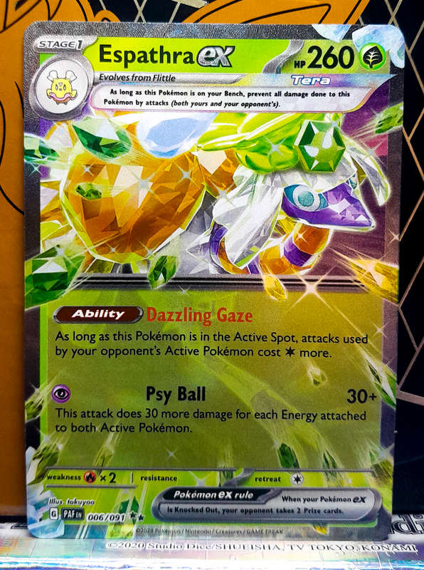 Pokemon Card - Espathra EX 006/091 - Textured Holofoil - Paldean Fates