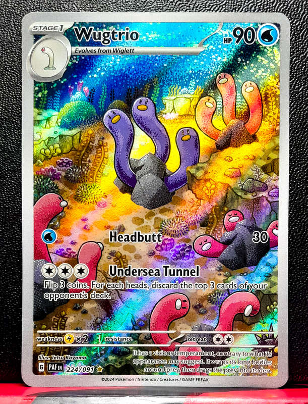 Pokemon Card - Wugtrio 224/091 - Illustraition Rare - Paldean Fates NM