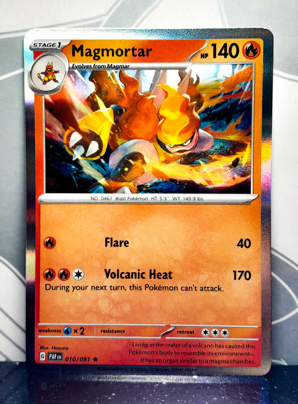 Pokemon Card - Magmortar 010/091 - Holofoil Rare - Paldean Fates
