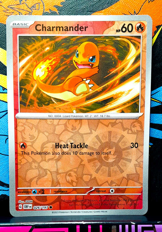 Pokemon Cards - Charmander 026/197 - Reverse Holofoil - Obsidian Flames